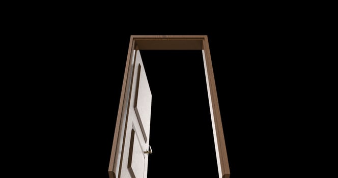 isolated door illustration 3d rendering photo
