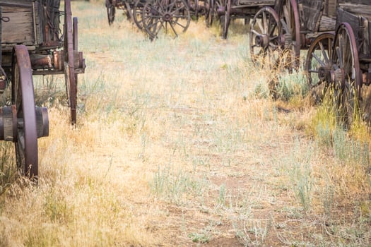 Abstract of Vintage Antique Wood Wagons and Wheels. photo