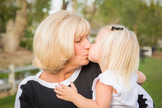 Grandmother and Granddaughter Playing At The Park photo