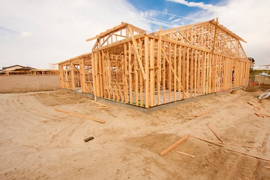 New Construction Home Framing Abstract photo