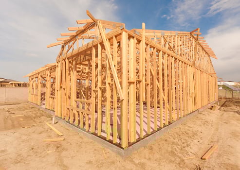 New Construction Home Framing Abstract photo