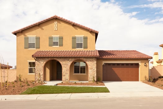 Newly Constructed Modern Home Facade photo
