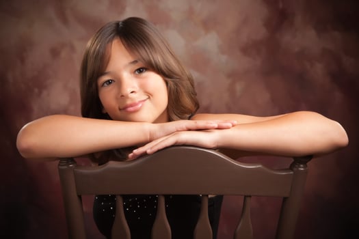 Pretty Hispanic Girl Portrait photo