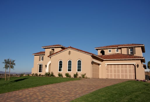 Modern Home in Rural Setting. photo