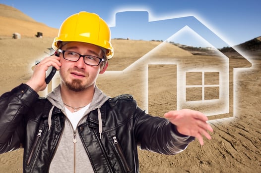 Contractor at a Construction Site and Dirt Lot photo