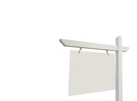 Blank Real Estate Sign Isolated photo