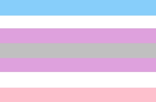 Intergender stripes art painting, intergender symbol, concept for celebrations of LGBTQ in pride month around the world. photo