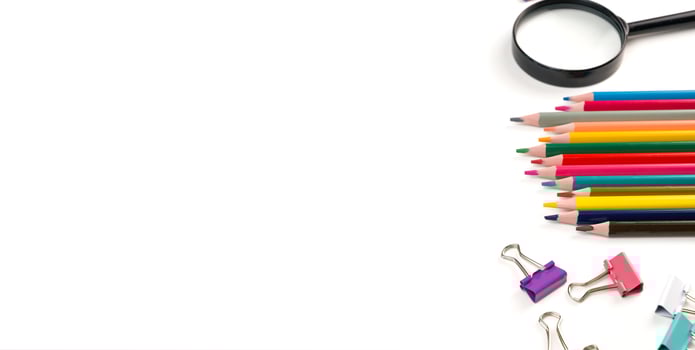 Back to school concept with supplies.Copyspace banner photo