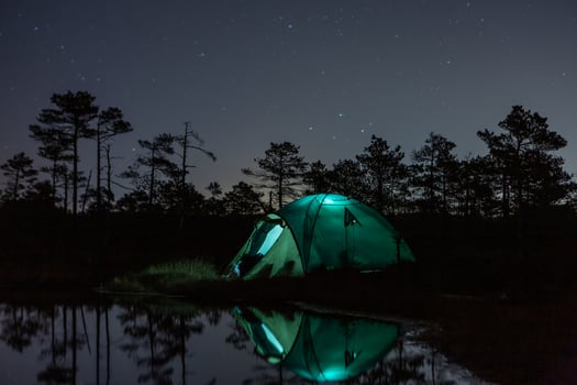 Camping and Tenting by the Lake photo