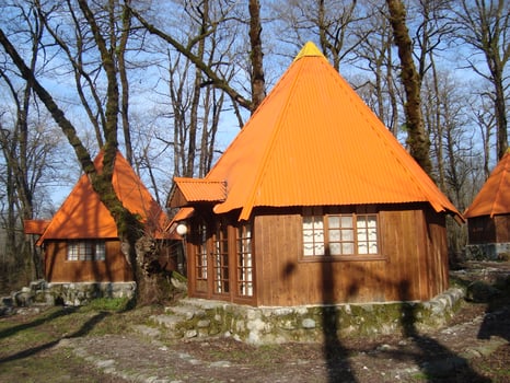 The Wooden Cabins In Jungle photo