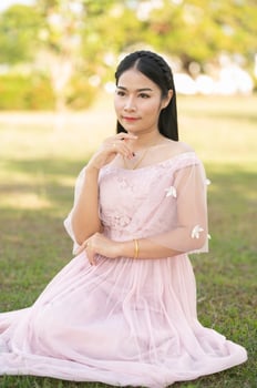 Beauty and skin care concept of a young asian woman. photo