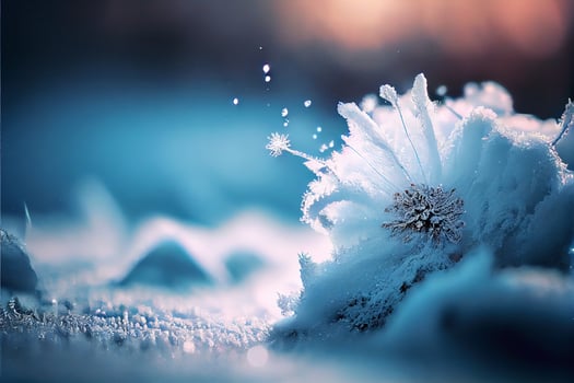 Winter background of snow and frost photo