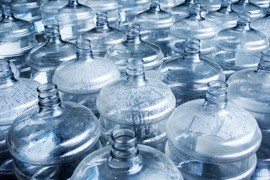 Pattern of 19 liter gallon plastic water bottle photo