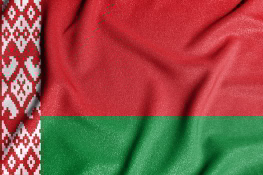 National flag of the Suriname. The main symbol of an independent country. Flag of Suriname. An attribute of the large size of a democratic state. photo