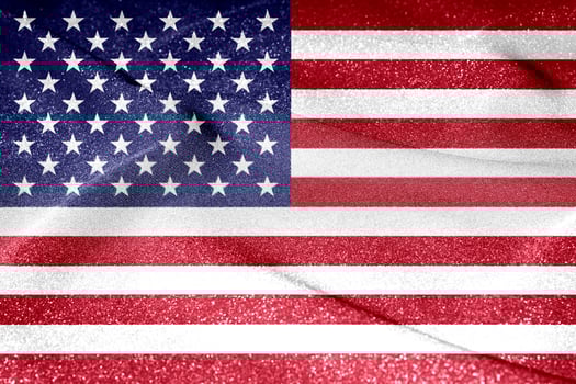 National flag of the united states of america. The main symbol of an independent country. photo