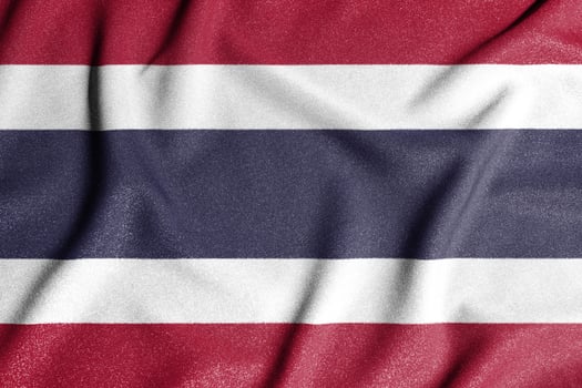 National flag of the Thailand. The main symbol of an independent country. Flag of Thailand. An attribute of the large size of a democratic state. photo