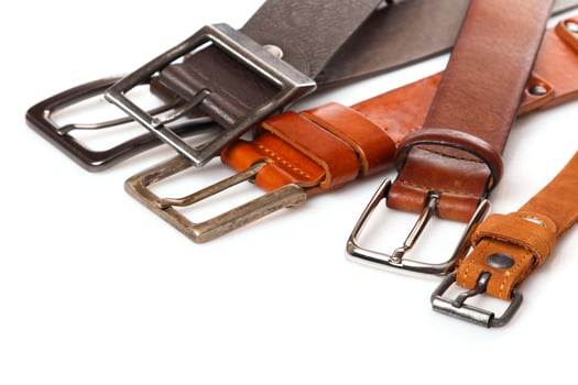 Different leather belts photo