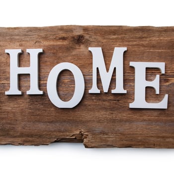White letters with word HOME photo
