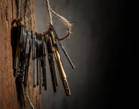 Different keys on thread photo