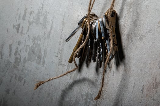 Keys on the thread photo