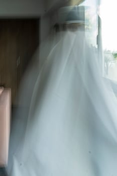 ghost with sparkling hat, ghost with sheet and sunglasses with halloween theme, mexico photo