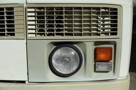 Bus Headlamp. Transport details. Retro car. photo