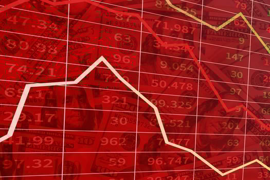Economic and financial crisis concept photo