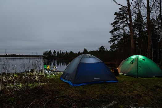 Camping and tenting by the Lake photo