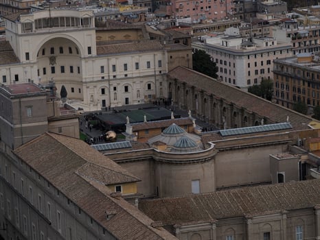 saint peter basilica rome view from rooftop photo
