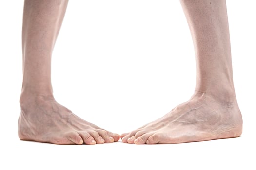 pretty smooth woman's feet making a step photo