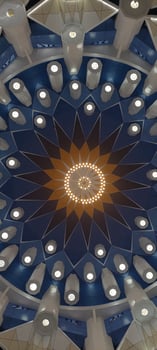 the interior of the mosque seen from the window photo
