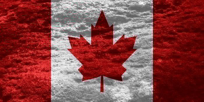 canadian flag texture as background photo