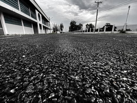 Monotone  Brick Stone on The Ground for Street Road. Sidewalk, Driveway, Pavers, Pavement in Vintage Design Flooring stone Pattern Texture Background photo