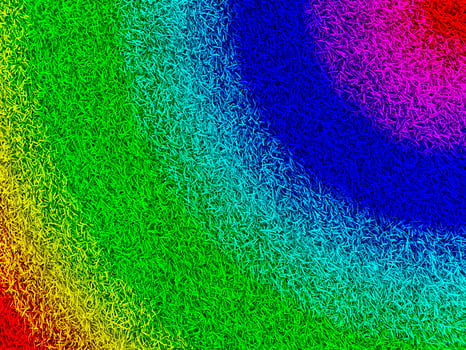 Green grass rainbow texture background grass garden  concept used for making rainbow colors background football pitch, Grass Golf,  green lawn pattern textured background. photo