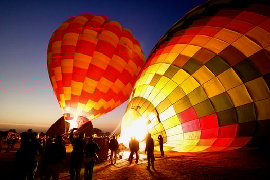 Hot air balloons in Egypt photo
