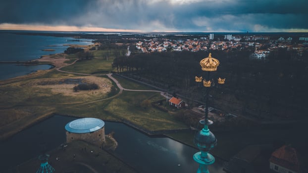 Kalmar Castle as seen in Smaland, Sweden photo