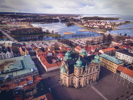Kalmar Cathedral as seen in Smaland, Sweden photo