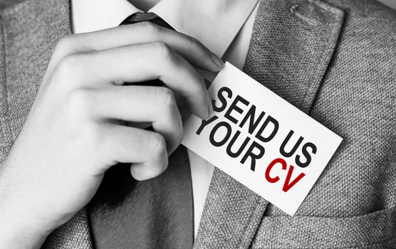 send us your cv on business card on pocket photo