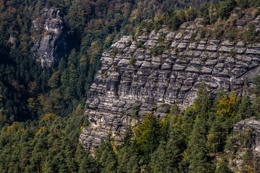 Autumn landscapes in  Prebischtor, Bohemia photo