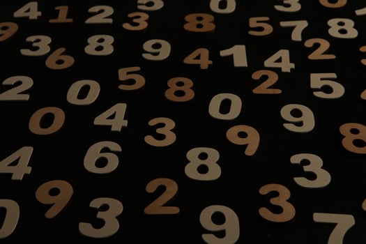 Background of numbers. from zero to nine. Numbers texture. Finance data concept. Mathematic. Seamless pattern with numbers. financial crisis concept. Business success. photo