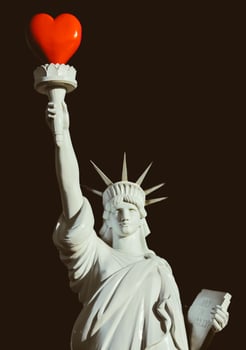 Love liberty. Concept of freedom, romantic feeling and togetherness photo