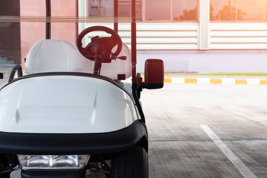 Golf cart, park the garage photo