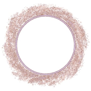 Pink Rose Gold Glitter Dust Confetti Frame Holiday Bokeh Background photo