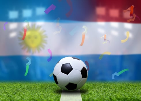 Football Cup competition between the national Netherlands and national Argentine. photo