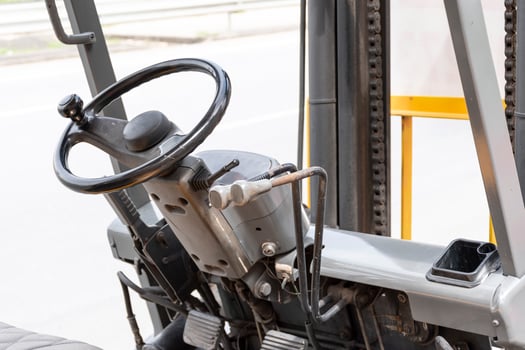 Forklift steering wheel photo