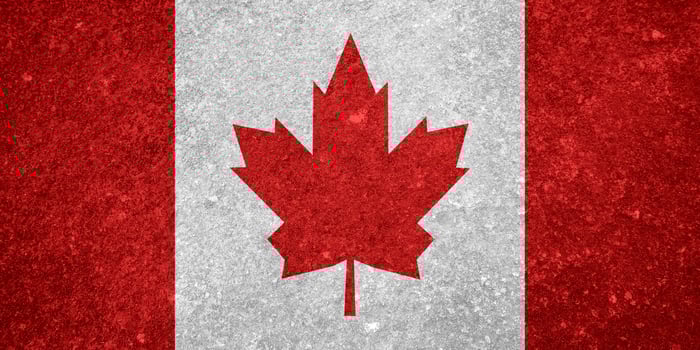 canadian flag texture as background photo