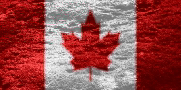 canadian flag texture as background photo