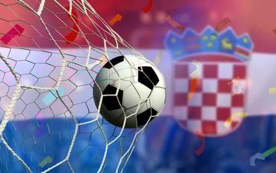 Football Cup competition between the national Netherlands and national Croatia. photo