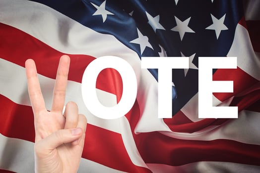 American flag background. USA flag waving, closeup photo