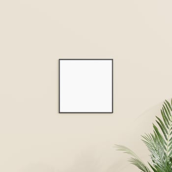 Hanging frame mockup for art and quotes. 3d rendering. photo